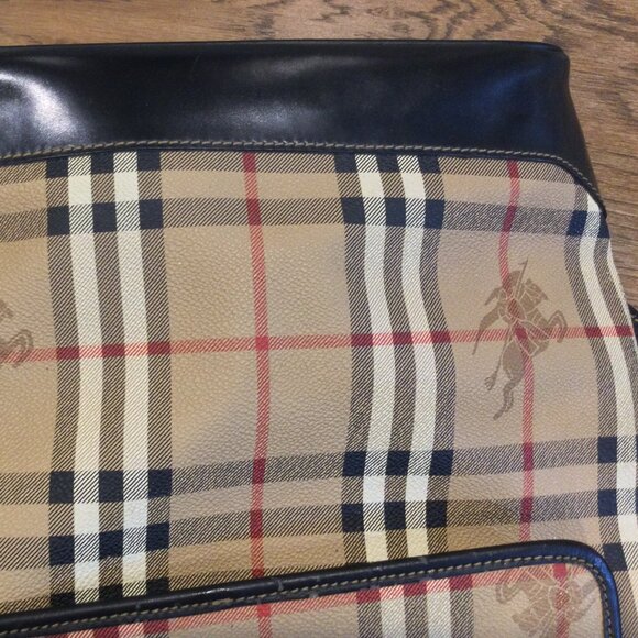 Burberry Beige and Black Check Backpack - Picture 14 of 15
